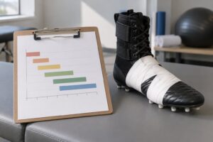 how long does a high ankle sprain keep players out