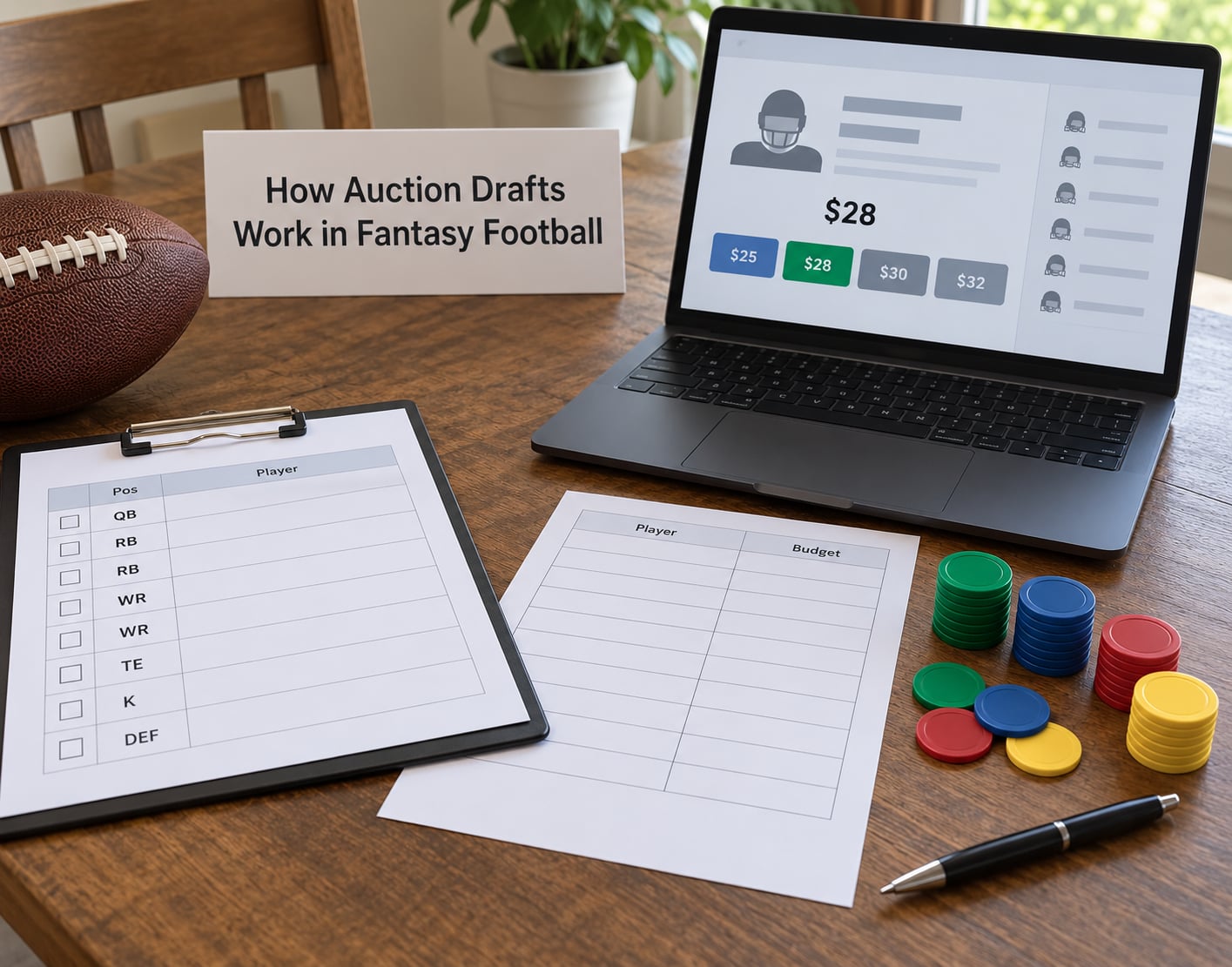 How Auction Drafts Work in Fantasy Football
