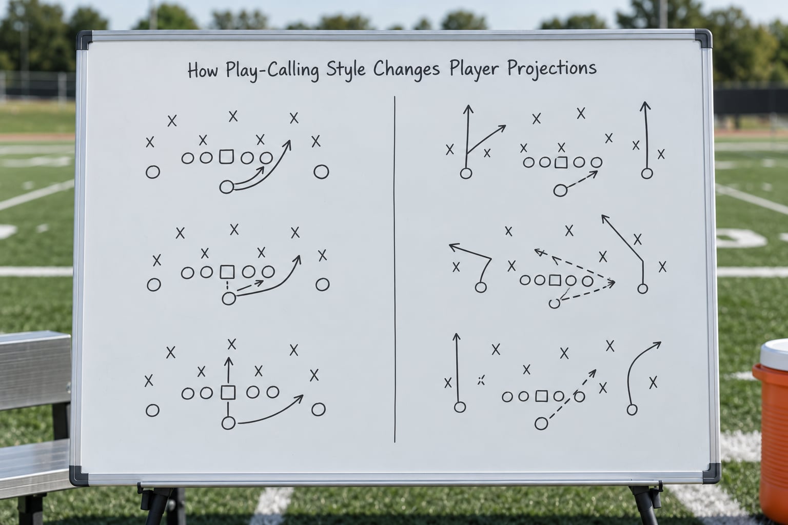 How Play-Calling Style Changes Player Projections