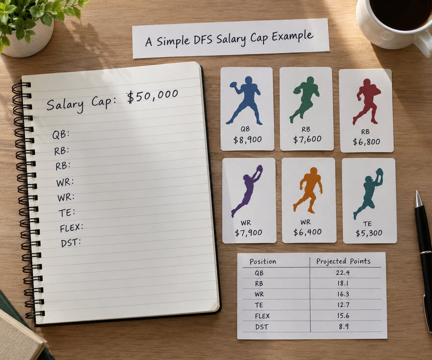 A Simple DFS Salary Cap Example