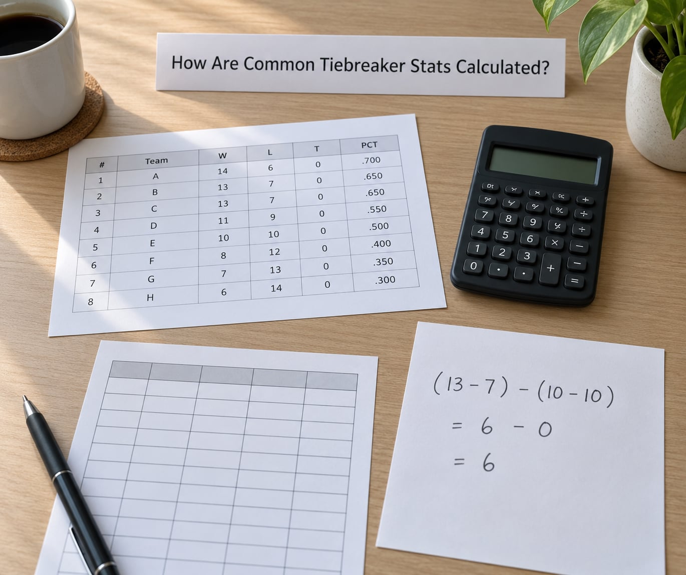 How Are Common Tiebreaker Stats Calculated?