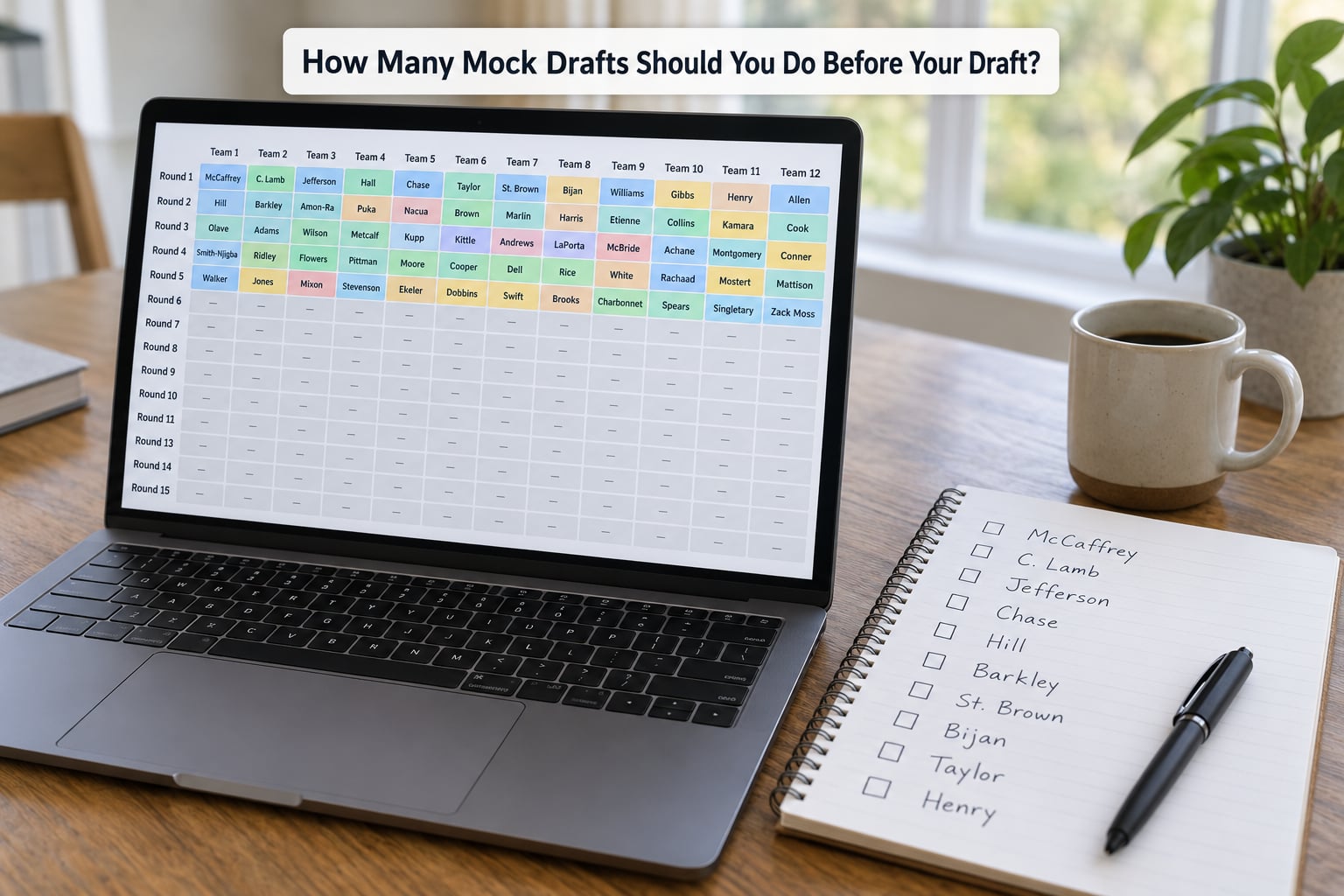 How Many Mock Drafts Should You Do Before Your Draft?