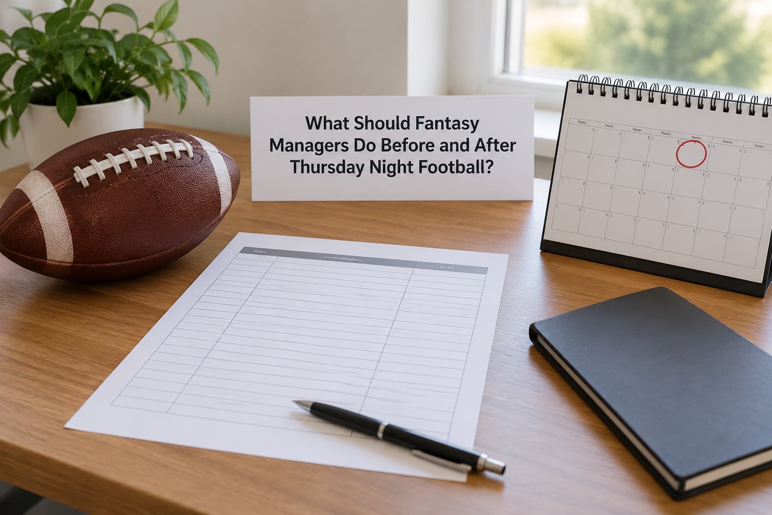 What Should Fantasy Managers Do Before and After Thursday Night Football?