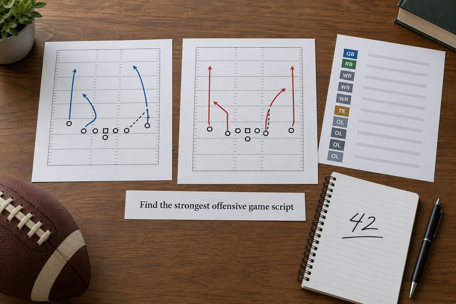 Find the strongest offensive game script