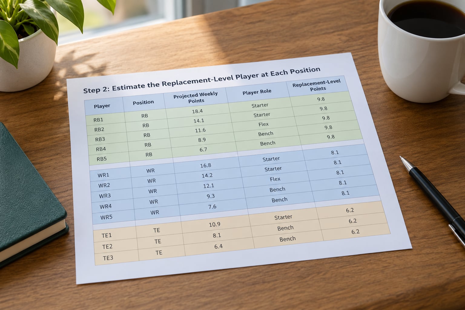 Step 2: Estimate the Replacement-Level Player at Each Position