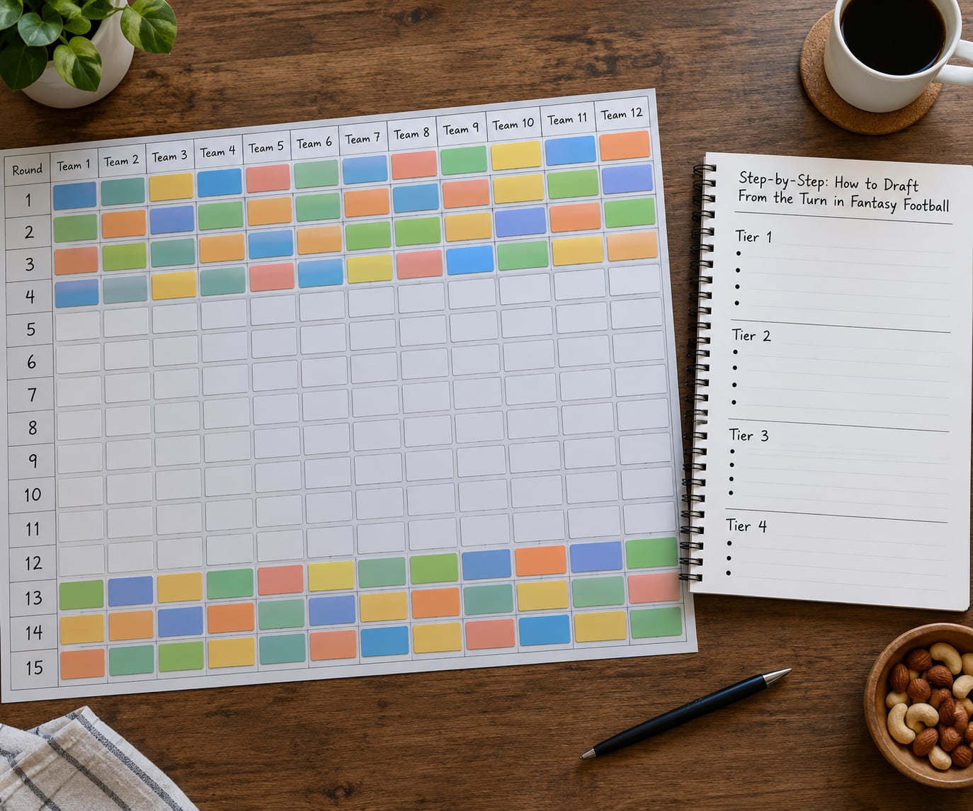 Step-by-Step: How to Draft From the Turn in Fantasy Football