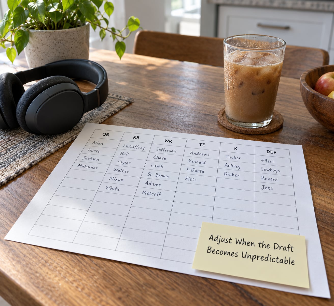 Adjust When the Draft Becomes Unpredictable