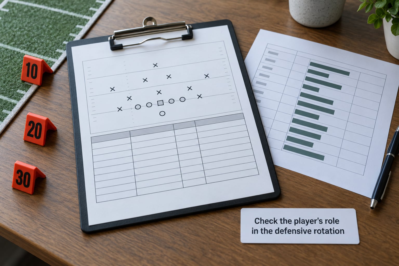Check the player's role in the defensive rotation