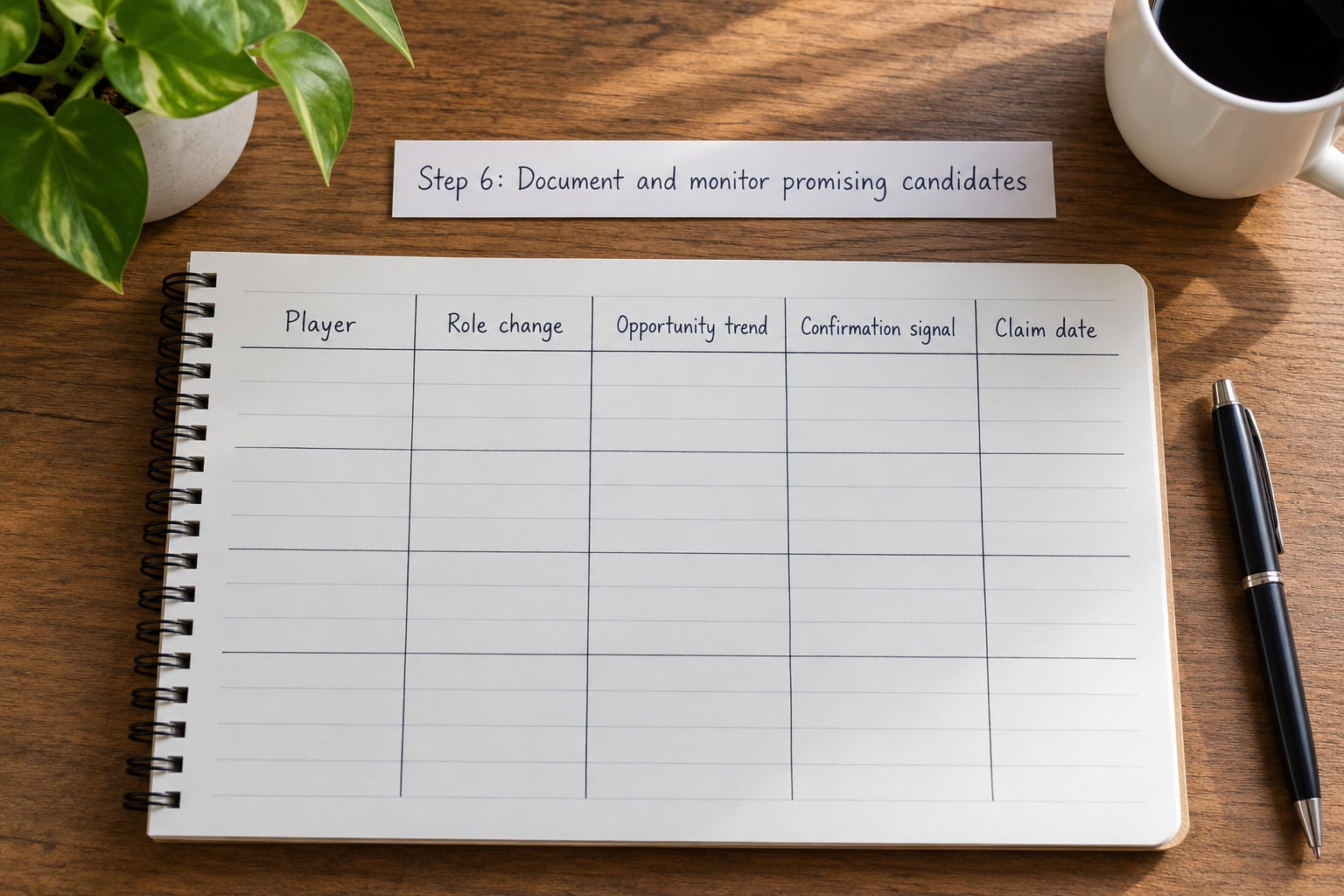 Step 6: Document and monitor promising candidates