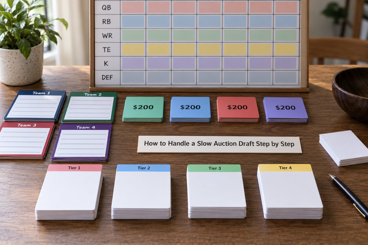 How to Handle a Slow Auction Draft Step by Step