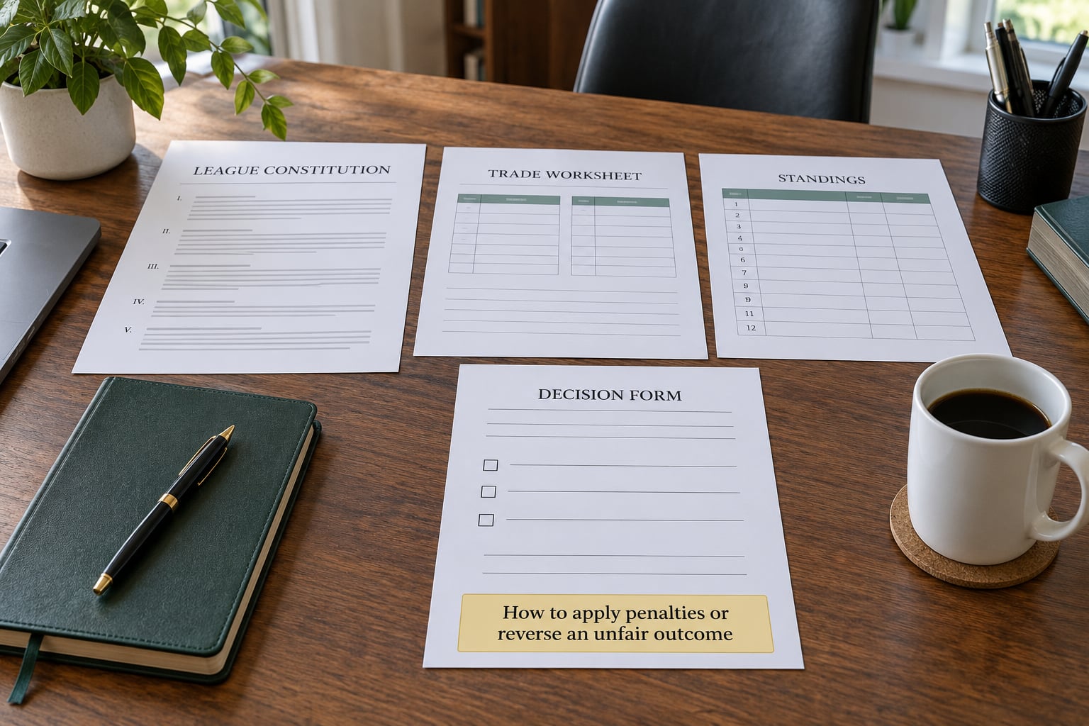 How to apply penalties or reverse an unfair outcome