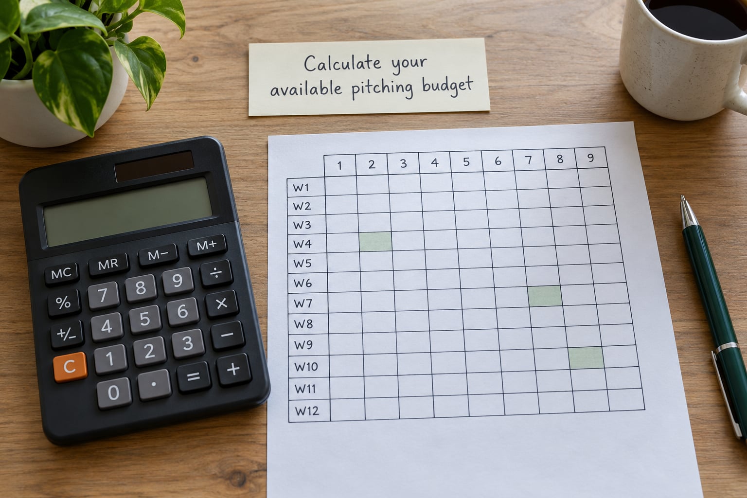 Calculate your available pitching budget