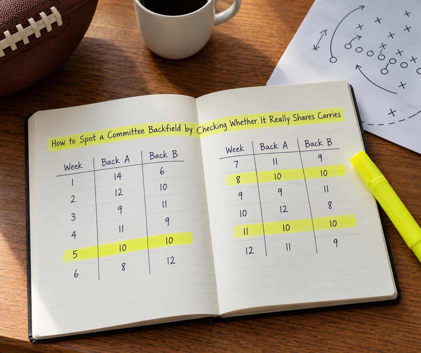 How to Spot a Committee Backfield by Checking Whether It Really Shares Carries