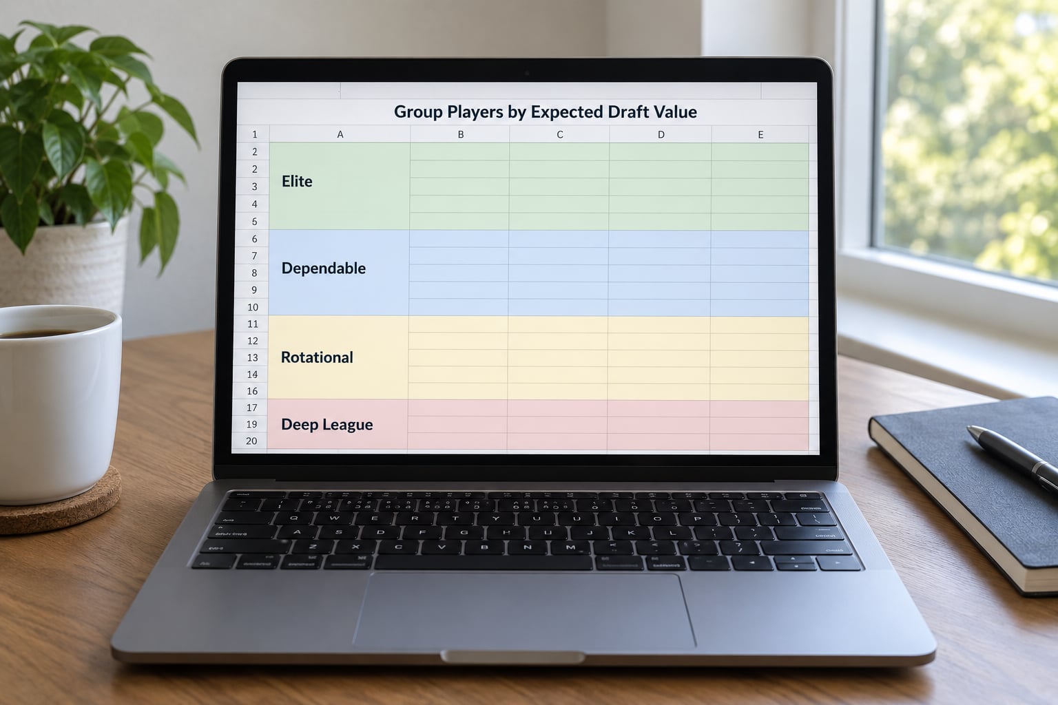 Group Players by Expected Draft Value