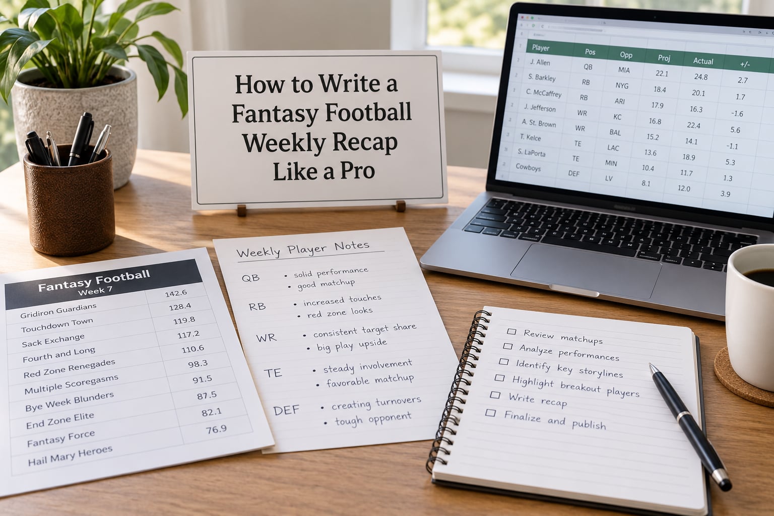 How to Write a Fantasy Football Weekly Recap Like a Pro