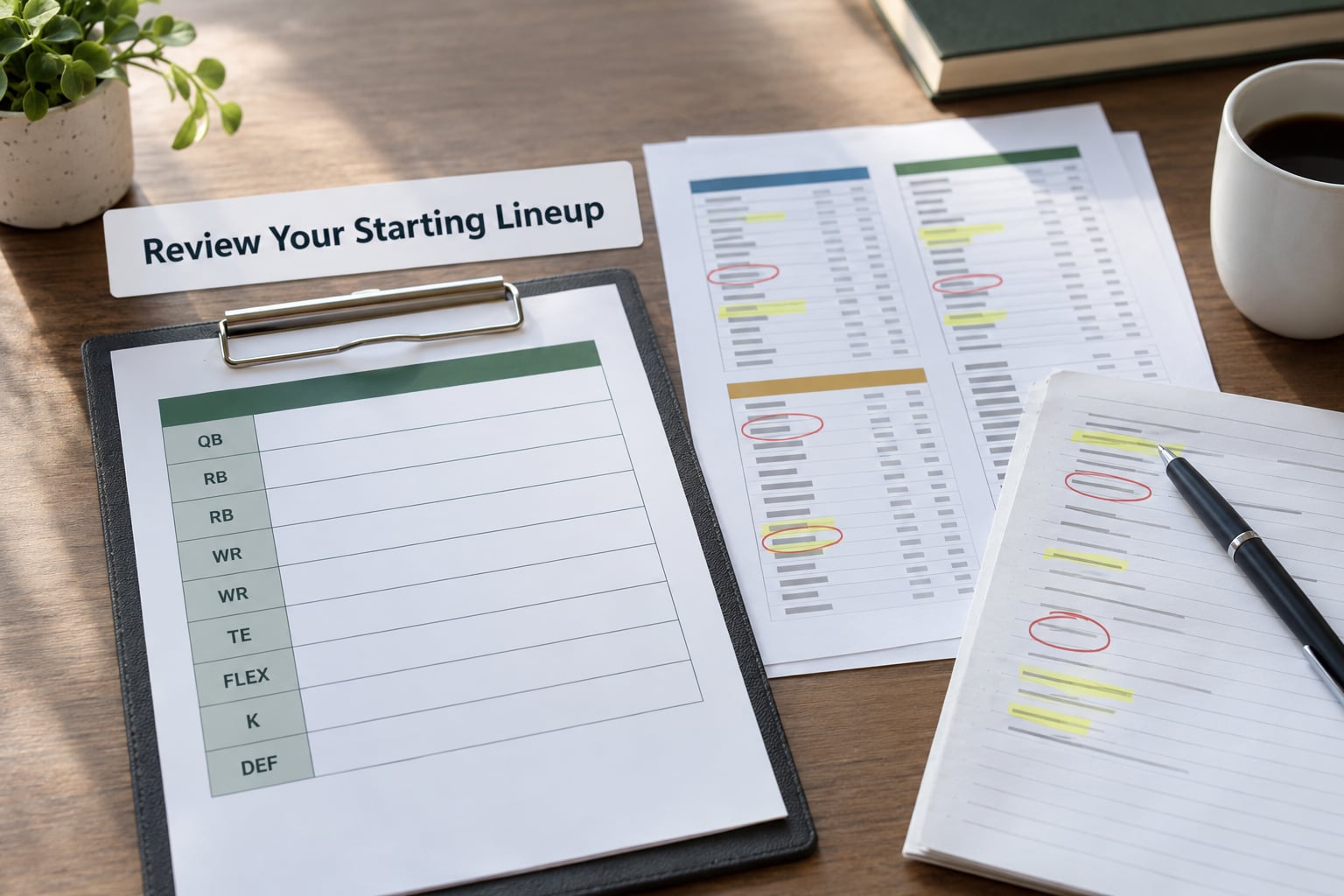 Review Your Starting Lineup
