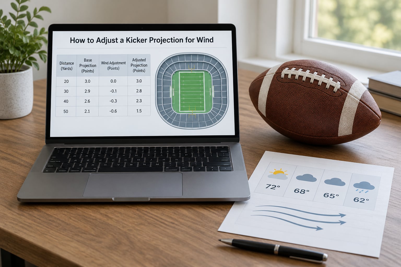 How to Adjust a Kicker Projection for Wind