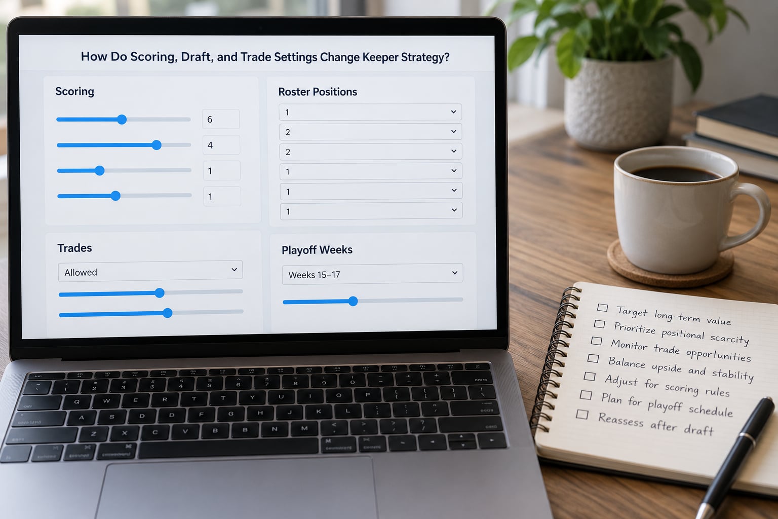 How Do Scoring, Draft, and Trade Settings Change Keeper Strategy?