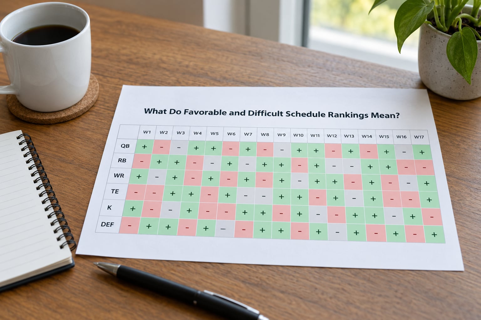 What Do Favorable and Difficult Schedule Rankings Mean?
