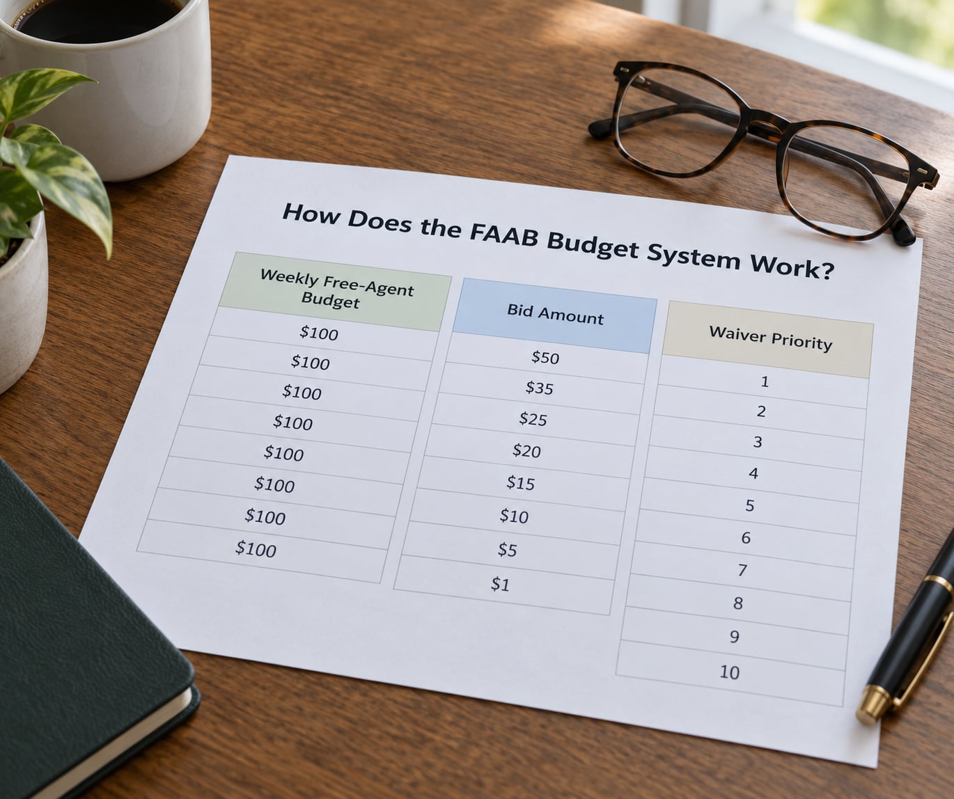 How Does the FAAB Budget System Work?