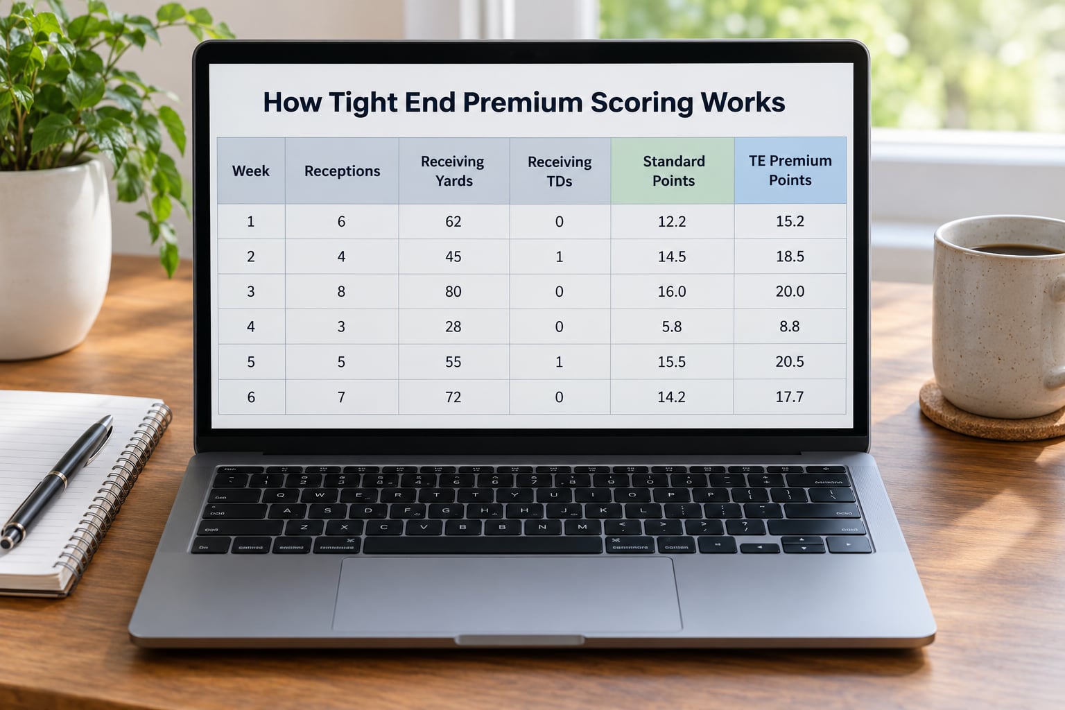 How Tight End Premium Scoring Works