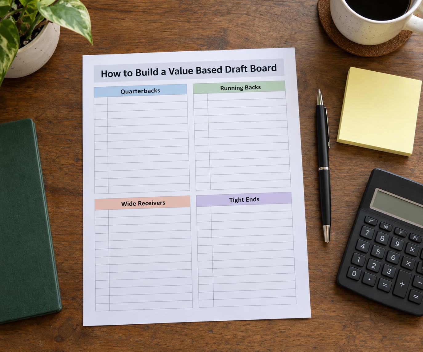 How to Build a Value Based Draft Board